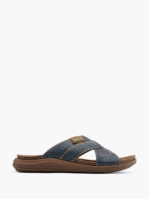 Memphis One Flache Pantolette Blau