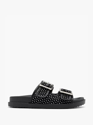 Catwalk Ciabatta con plantare profondo Nero
