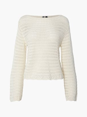 PIECES Strickpullover Weiß