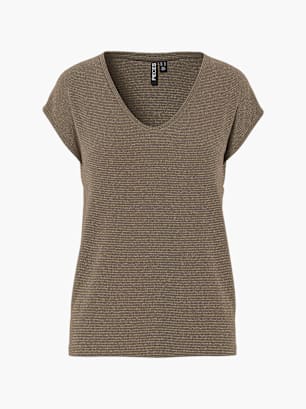 PIECES T-Shirt Braun