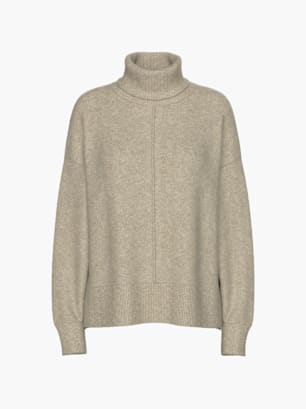 PIECES Strickpullover Grau