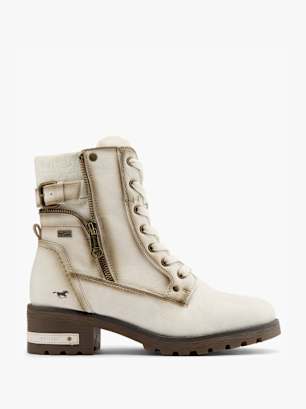 Mustang Botki sznurowane Biały