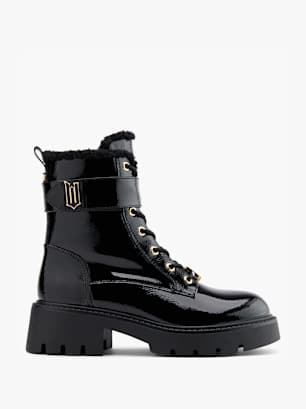 Wicked Škornji z vezalkami Črna