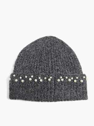PIECES Beanie Grey