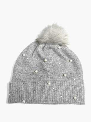 PIECES Knitted hat Grey