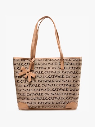 Catwalk Alışveriş Çantası Gri-kahverengi