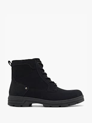 AM SHOE Čizme na pertlanje Crna
