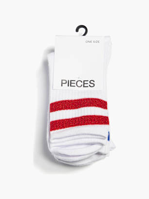 PIECES Socks White
