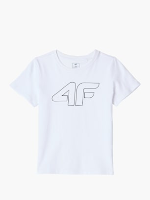4F T-Shirt Biały