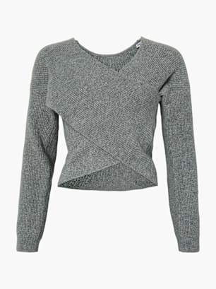 PIECES Strickpullover Grau