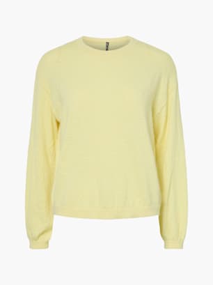 PIECES Strickpullover Gelb