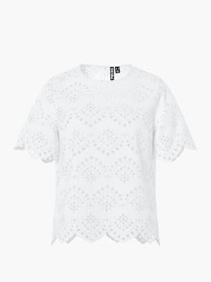 PIECES T-Shirt Weiß