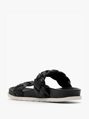 CAFE MODA Flache Pantolette Schwarz