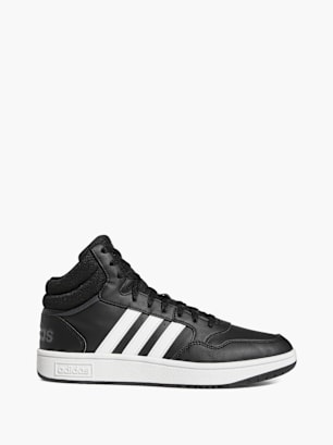 adidas Hoops 3.0 Mid Lifestyle Basketball Classic Vintage Schuh Schwarz