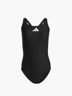 adidas 3 Bar Logo Badeanzug Schwarz