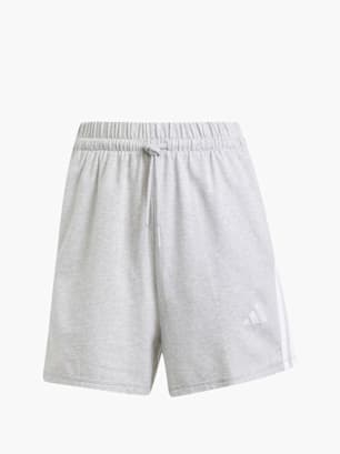 adidas Essentials 3-Streifen Cotton Shorts Grau