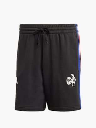 adidas Frankreich Essentials 3-Streifen French Terry Shorts Schwarz