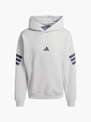 adidas Future Icons 3-Streifen Hoodie Grau