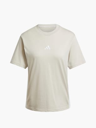 adidas Essentials 3-Streifen Cotton T-Shirt Beige