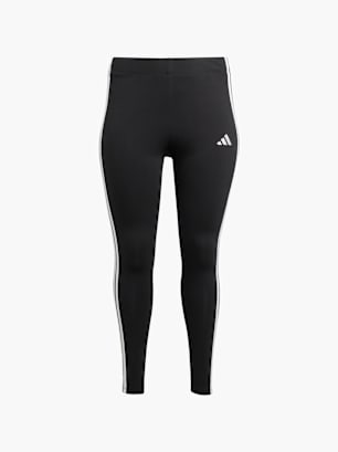 adidas Essentials 3-Streifen Cotton Leggings – Große Größen Schwarz
