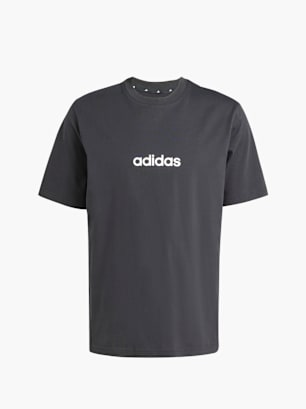 adidas Essentials Linear Single Jersey T-Shirt Schwarz