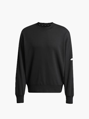 adidas Essentials Loose Fit 3 Bar Logo Sweatshirt Schwarz