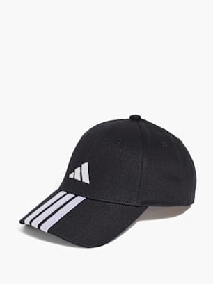 adidas 3-Streifen New Logo Baseball Kappe Schwarz