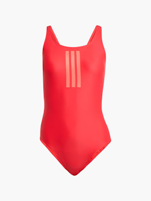 adidas 3-Streifen V-Back Badeanzug Rot