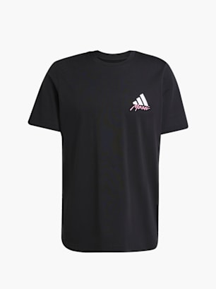 adidas Messi Icon Graphic T-Shirt Schwarz