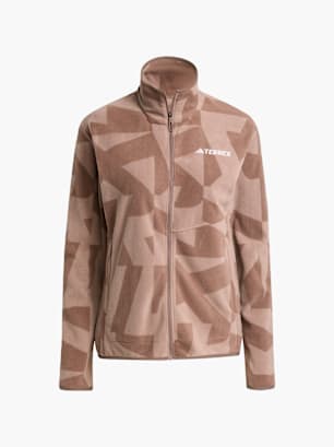 adidas Terrex Multi Printed Fleecejacke Braun