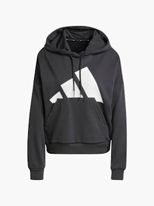 adidas Essentials Big Logo French Terry Loose Hoodie Schwarz