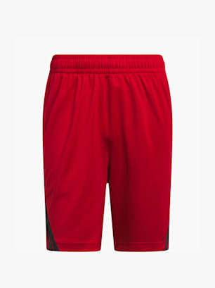adidas Legends 3-Streifen Basketball Shorts Rot