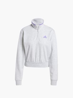 adidas Essentials Color Pop French Terry Crop Quarter-Zip Originals Jacke Grau