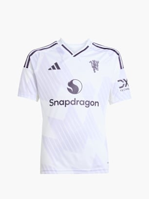adidas Manchester United 25/26 Kids Auswärtstrikot Weiß