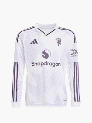 adidas Manchester United&nbsp;25/26 Long Sleeve Kids Auswärtstrikot Weiß