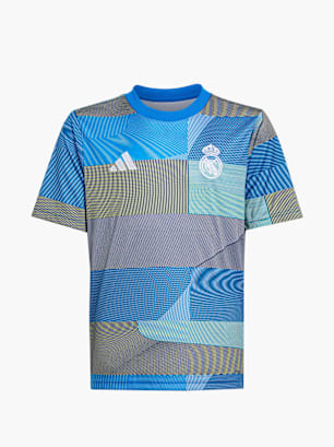 adidas Real Madrid 25/26 Kids Pre-Match Shirt Blau