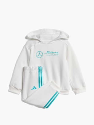 adidas MERCEDES - AMG PETRONAS FORMULA ONE TEAM DNA BABY LONG SLEEVE JOGGINGANZUG Weiß