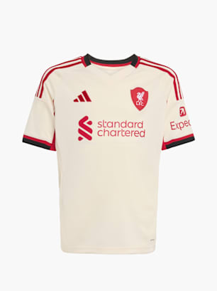 adidas Liverpool FC 25/26 Auswärtstrikot Kinder Weiß