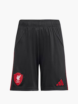 adidas Liverpool FC 25/26 Auswärtsshorts für Kinder Schwarz