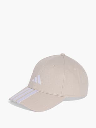 adidas 3-Streifen New Logo Baseball Kappe Beige
