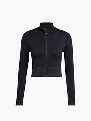 adidas Workout Essentials Strickjacke mit durchgehendem Reißverschluss Schwarz