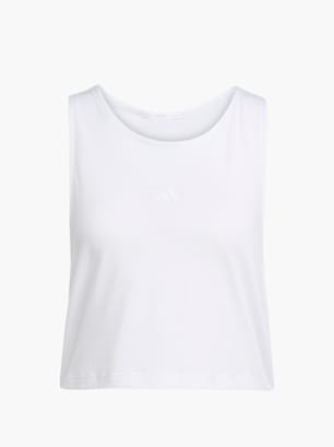 adidas Yoga Essentials Tanktop, kürzer geschnitten Weiß
