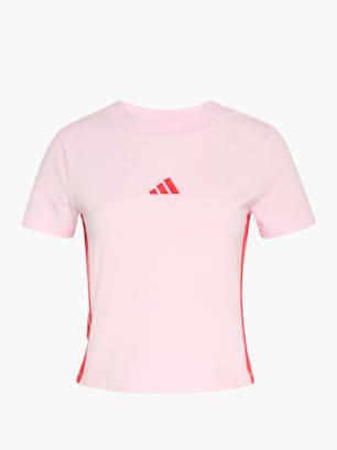adidas Essentials 3-Streifen Slim Baby T-Shirt Rosa