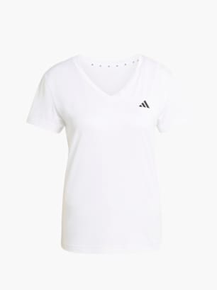 adidas adidas Workout Essentials T-Shirt mit V-Ausschnitt Weiß