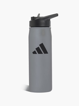 adidas Trinkflasche aus Metall mit Schraubverschluss, 0,6 Liter Grau