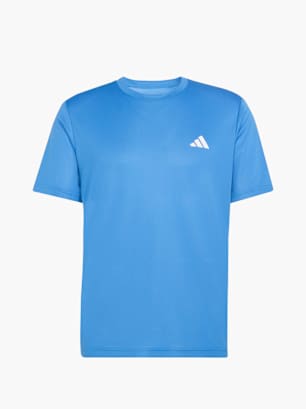 adidas WORKOUT ESSENTIALS BASE 3-STREIFEN T-SHIRT Blau
