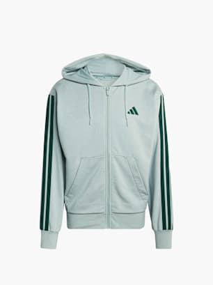 adidas Essentials 3-Streifen French Terry Kapuzenjacke Grün