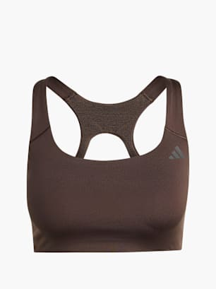 adidas Optime Workout BH, mittlere Belastung Braun