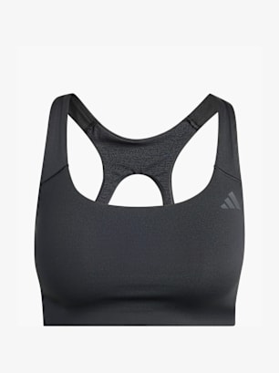 adidas Optime Workout BH, mittlere Belastung Schwarz
