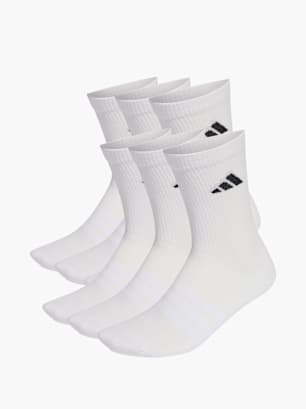 adidas CUSHIONED CREW SOCKEN 6ER-PACK Weiß